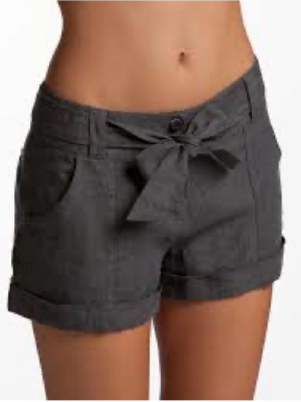 Island Company Women's Gray Linen Shorts.. worn once